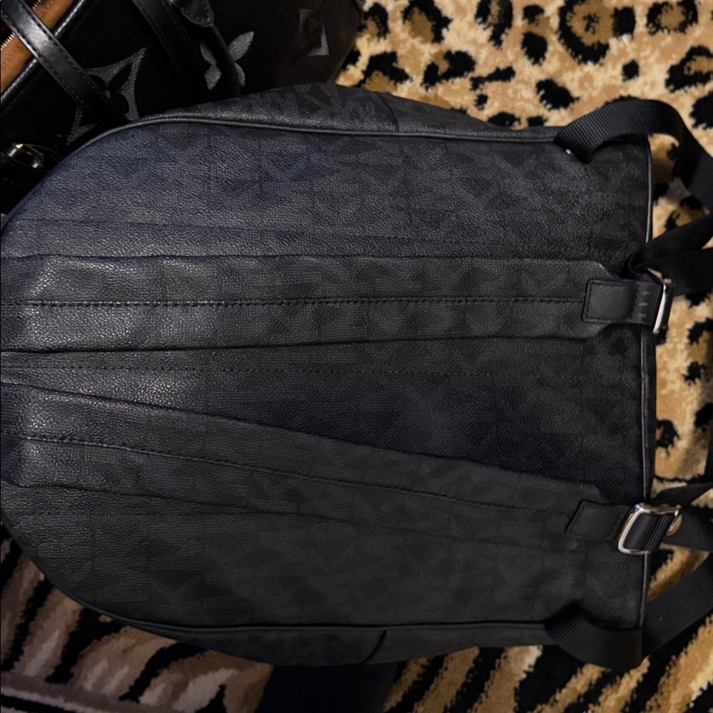 Michael Kors Black Monogram Backpack - Picture 3 of 3